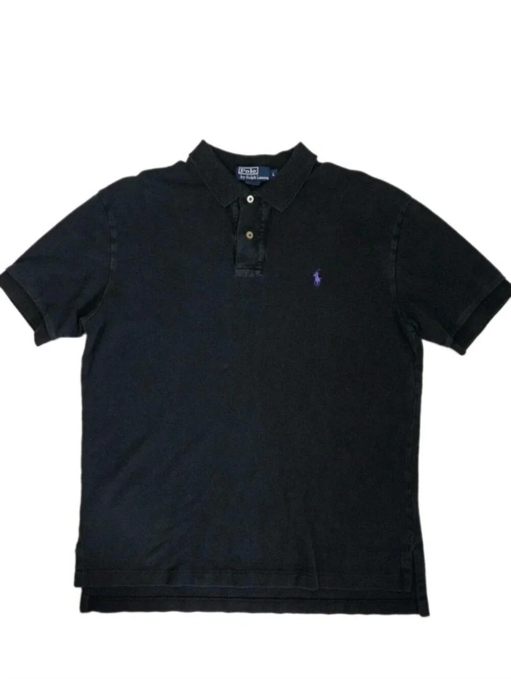 Polo Ralph Lauren Vintage Polo Shirt Mens Size L Black Purple Pony Old Money